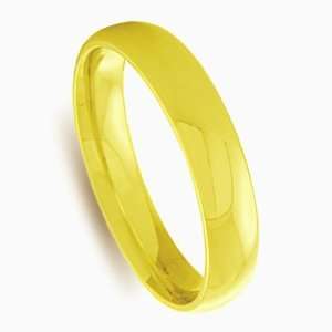  4mm 10k Yellow Gold Comfort Fit Wedding Band Ring Size 5 Jewelry