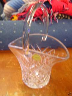 New GALWAY Crystal Basket Made in Czech Republic  