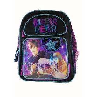 Justin Bieber Large 16 Pink Backpack with Side Mesh Pocket