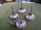 1940s ODD STYLE & SIZE HANDY OIL OILER CANS SPOUTED TIN EXCELLENT 