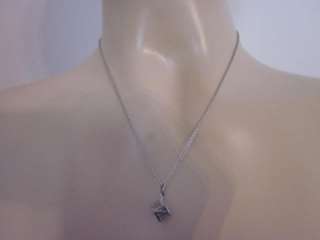 Tiffany & Co. Sterling Silver Atlas Cube Bead Pendant Necklace  