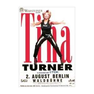  TINA TURNER Berlin 2nd August Music Poster