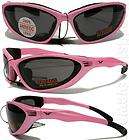 U2 Pink By Global Vision Padded Smoke Motorcycle Sunglasses Womens