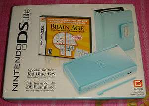   DS Lite Limited Edition Ice Blue Handheld System WITH GAME AND CASE