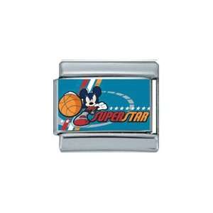   Basketball Disney Collection Sports Theme Italian Charm Bracelet Link