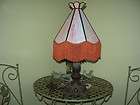vintage stained glass table lamp  