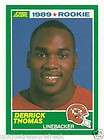 1989 score 258 derrick thomas rookie rc pack fresh in