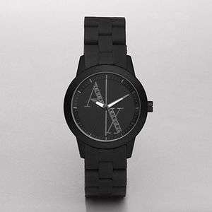Armani Exchange Black Silicone And Stainless Steel Ladies Watch AX5075 