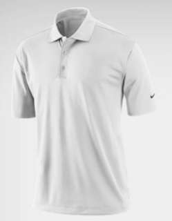 Nike DriFit Tech Solid Polo WHITE golf shirt (S, M, L, XL, 2XL, 3XL 