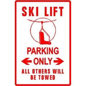  SKI LIFT PARKING sport winter snow skier sign