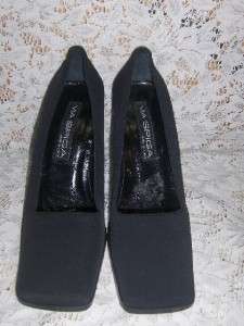NEW~Womens Black Fabric VIA SPIGA Heels/Pumps Shoes 7  