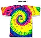 Neon Rainbow Tie Dye T Shirts Size Youth to Adult XL. Check 