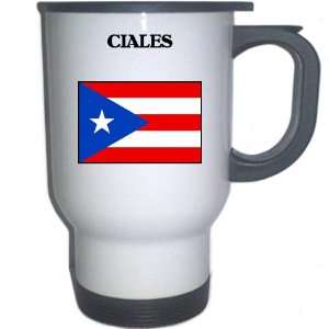  Puerto Rico   CIALES White Stainless Steel Mug 