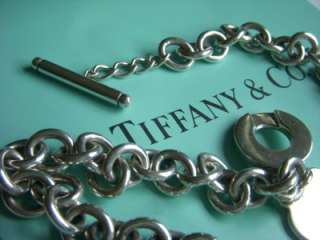 Tiffany & Co. Sterling Silver Heart Tag Toggle Link Necklace 16.