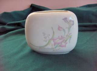 Vintage Toyo China Vase Art Pottery Pink Iris Japan  