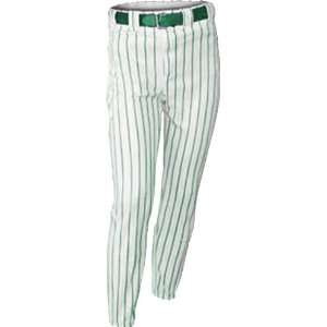  ALL STAR Pinstriped Hemmed Baseball Pants WHITE/DARK GREEN 