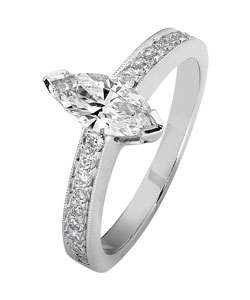 14k Gold 7/8ct TDW Marquise Diamond Engagement Ring (H I, SI I1 