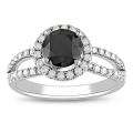 14k Gold 1 1/2ct TDW Black and White Diamond Ring (G H, I2) MSRP 