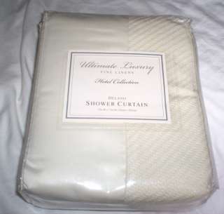   Luxury Hotel Collection Fabric Shower Curtain 72x72 Ivory  