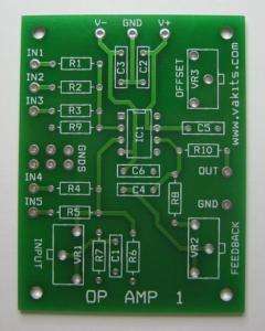 Op Amp Prototype Design PCB & LM741 IC Kit (#1650)  