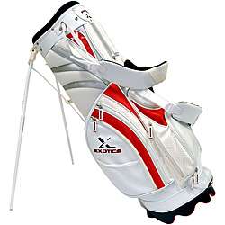   Edge Exotics Deluxe White Smooth Leather Stand Bag  