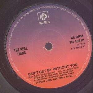  GET BY WITHOUT YOU 7 INCH (7 VINYL 45) UK PYE 1976 REAL THING Music