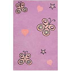 Hand tufted Kids Butterfly Rug (5 x 8)  