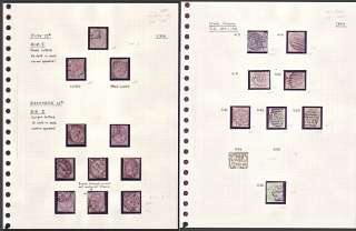 GB QV 1881 1d. LILACS AND 1883 LILAC AND GREEN GROUP  