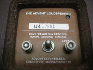 Advent Speakers ~ U4 ~ Loudspeaker ~ PAIR  