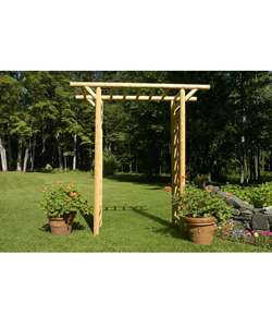 Rustic Log Pole Cedar Adirondack Garden Pergola  