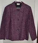 Alfred Dunner Lightweight Sweater Jacket/Blue and Purple Tweed/Size 14