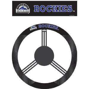  MLB Colorado Rockies Poly Suede Steering Wheel Cover 