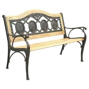  Bench Golfr Arch Bck Atq Brass 