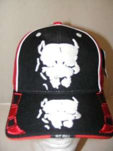 PIT BULL PITBULL PITT DOG BALL CAP HAT black w/trim  