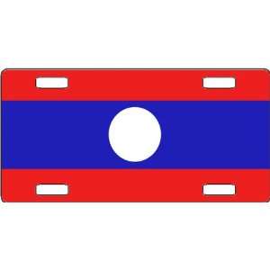 Laos Flag Vanity License Plate