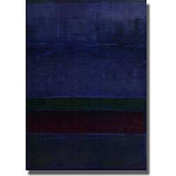 Rothko Blue, Green and Brown Stretched Canvas Art  