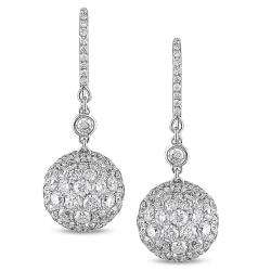 18k White Gold 8ct TDW Diamond Ball Earrings (G H, SI1 SI2 