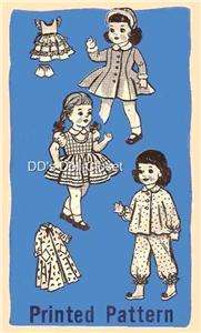 Vintage Doll Clothes Pattern 9100 14 ~ Toni, Betsy Mc  