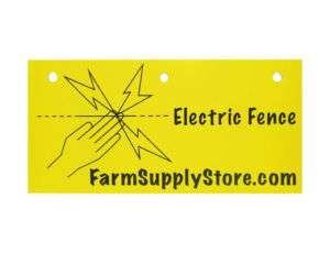 Electric Fence Warning Sign   1PK  