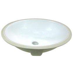   15x12 inch White Porcelain Undermount Bathroom Sink  