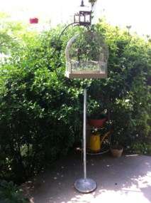 Vintage Metal Hendryx Birdcage Bird Cage With Stand  