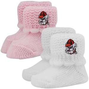  Georgia Bulldogs Infant Pink White 2 Pack Non Kick Off 