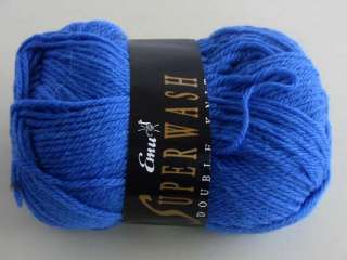 EMU Superwash Wool Double Knit DK Yarn Blue 10 skeins  