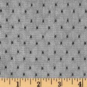    62 Wide Lace Dots Black Fabric By The Yard Arts, Crafts & Sewing