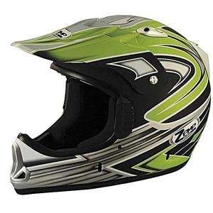    Zamp FC 2 Graphic Helmet   2X Large/Matte Silver/Green Automotive