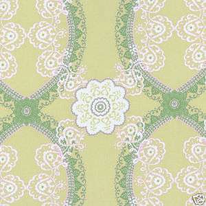 COTTON UPHOLSTERY FABRIC VINTAGE DAMASK OLIVE GREEN 52  