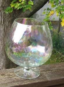 BRANDY SNUFFER LARGE IRIDESCENT GLASS WATERFALL SWEET  