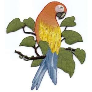    Tropical Bird Parrot  Embroidered Iron On Applique 
