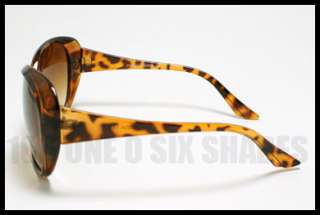 Oversized Round Cat Eye Sunglasses for Women Retro Fashion TORTOISE 