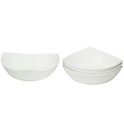 Red Vanilla Extreme White Soup Bowls (Set of 4)  